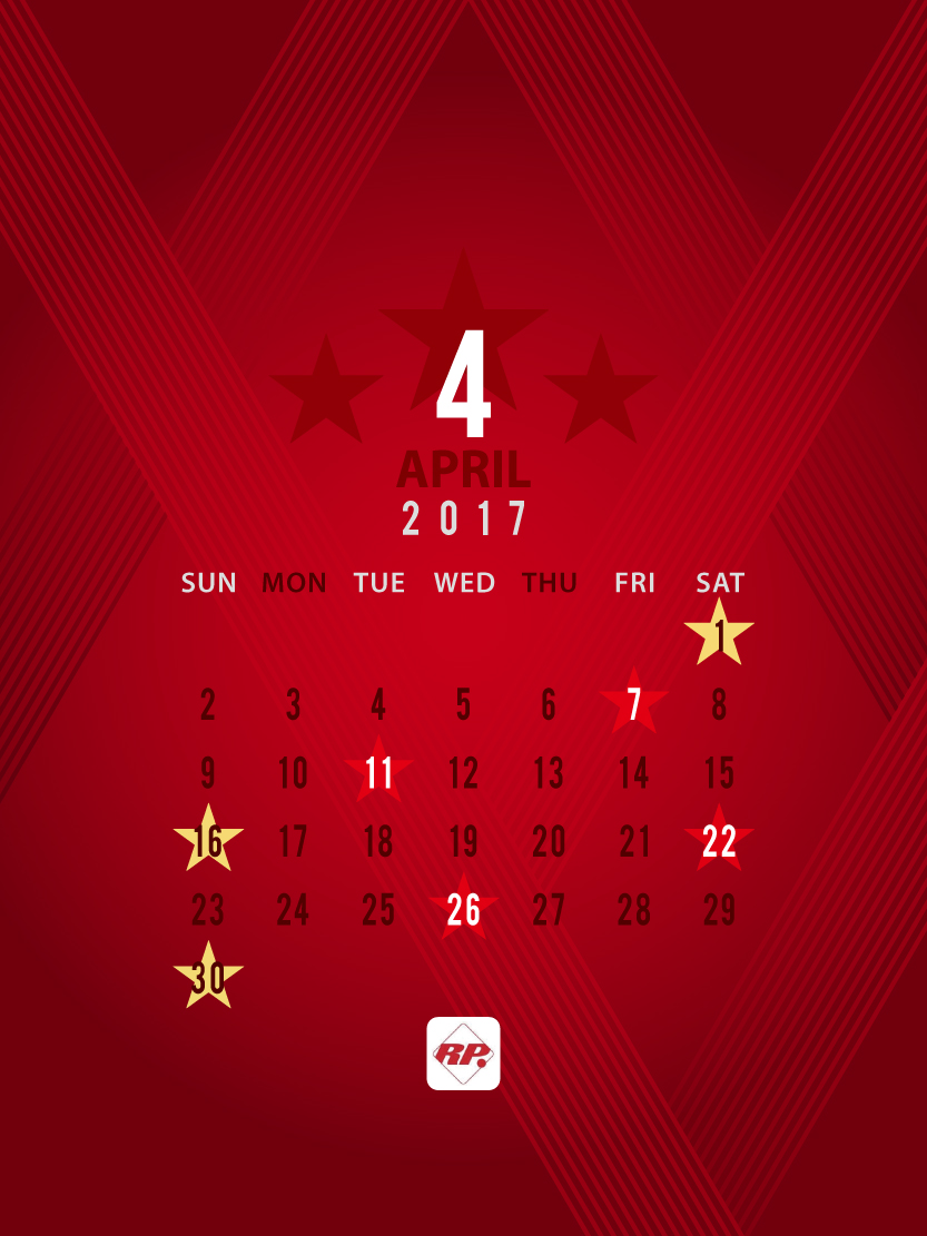 Reds待受 17年4月待受カレンダー公開 レッズプレス